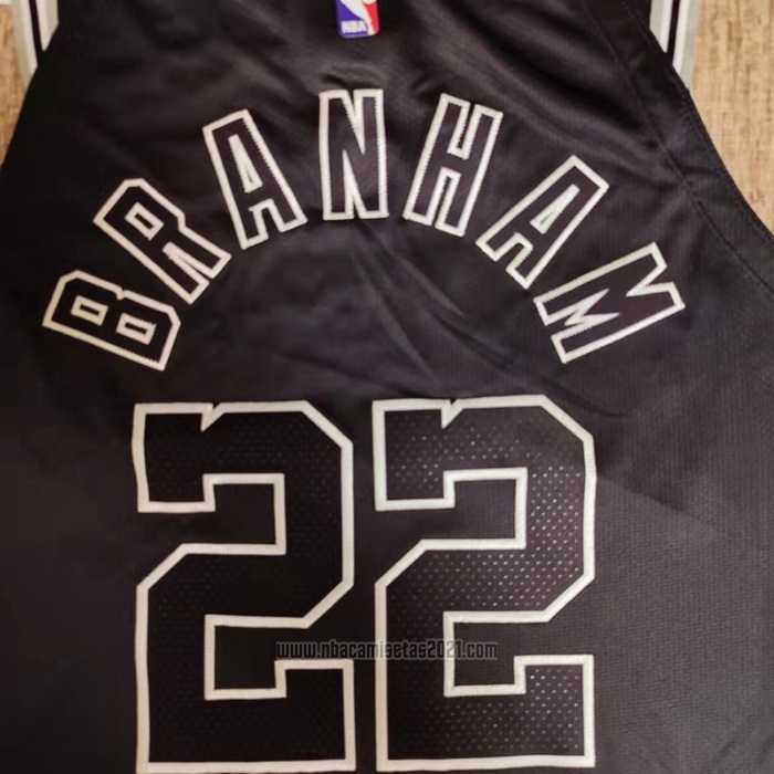 Camiseta San Antonio Spurs Malaki Branham #22 Classic Autentico 2022-23 Negro